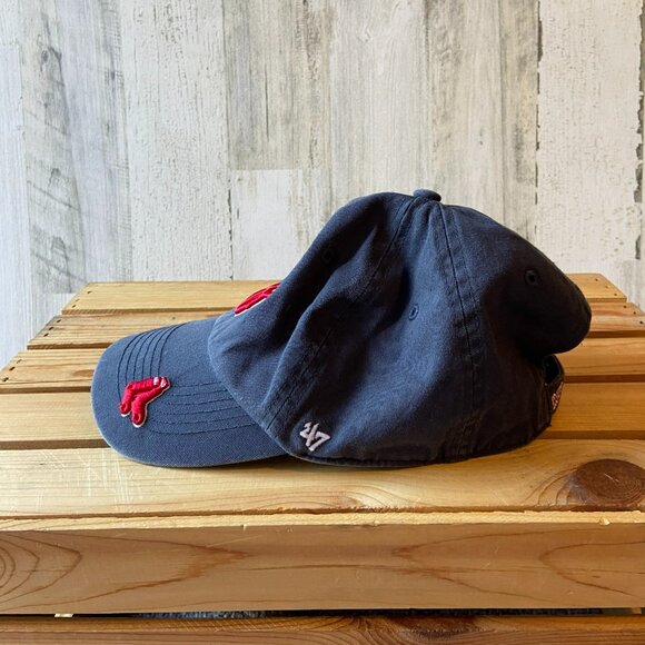 CLEARANCE! '47 Brand MLB Boston Red Sox Cotton Baseball Cap Embroidered Navy Hat - Picture 3 of 8